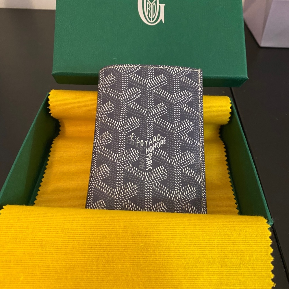 Goyard Black Chevron Card Holder